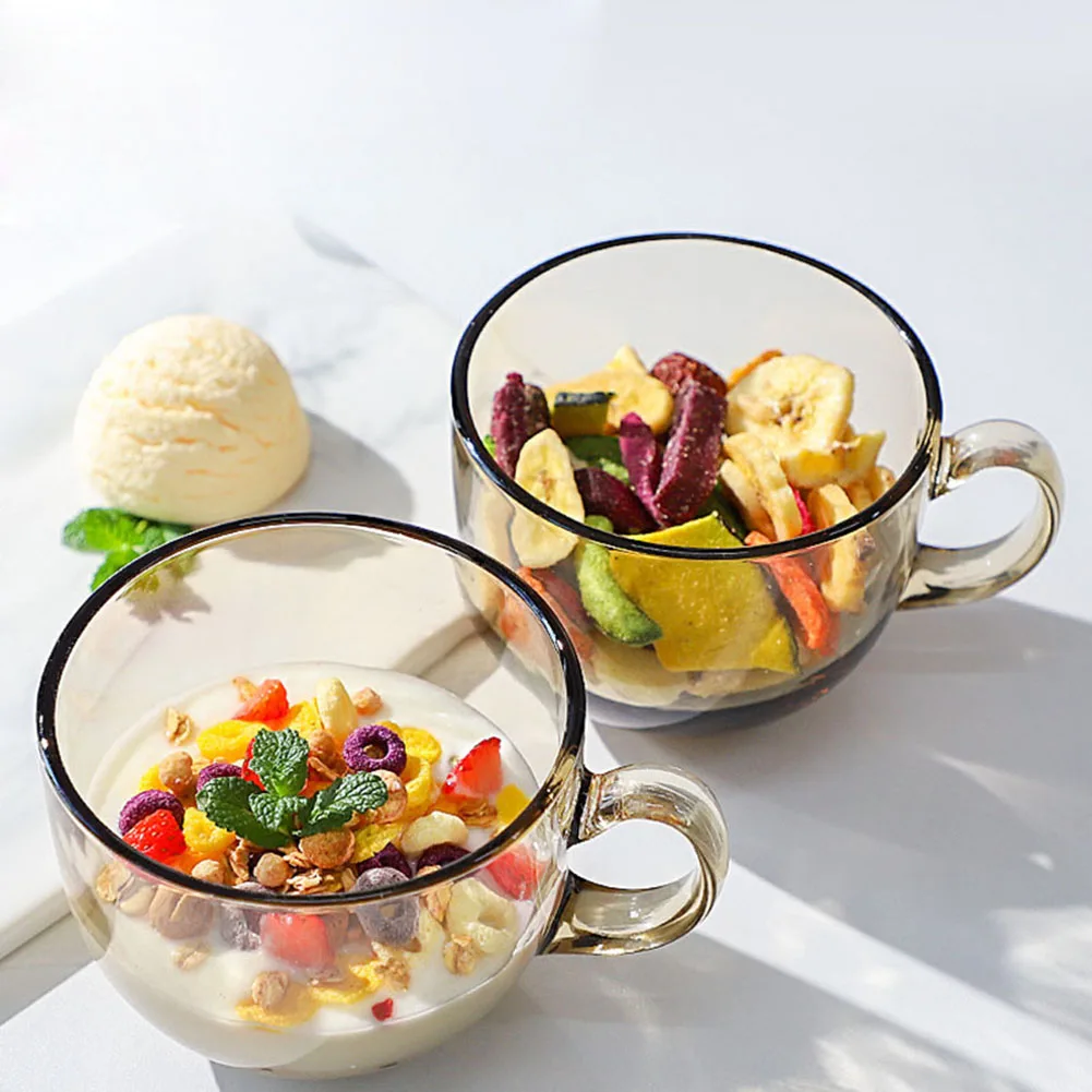 Large Capacity Glass Cups Short And Chubby Design Milk Breakfast Mugs With Handle Water Drinking Cup Tea Juice Cup Drinkware 
Large Capacity Glass Cups Short And Chubby Design Milk Breakfast Mugs With Handle Water Drinking Cup Tea Juice Cup Drinkware