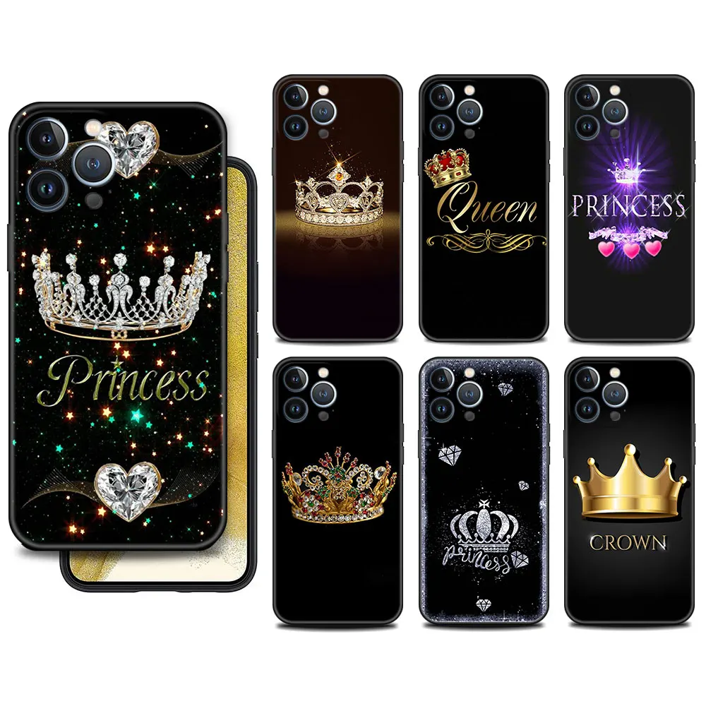 Case For Apple iPhone 11 13 14 12 Pro 7 Plus XR X XS Max 6 6S 13Pro Max Black Silicone Phone Funda Diamond Crown Printing
Case For Apple iPhone 11 13 14 12 Pro 7 Plus XR X XS Max 6 6S 13Pro Max Black Silicone Phone Funda Diamond Crown Printing