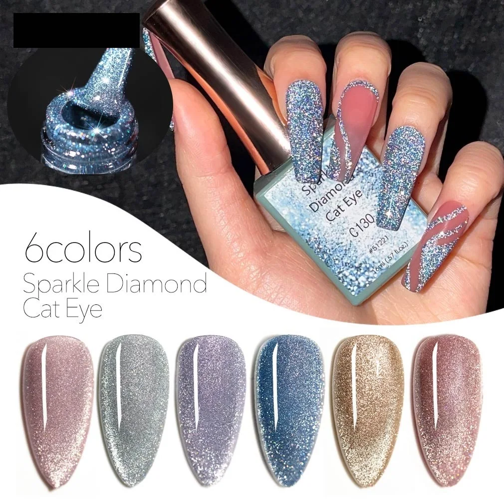 CANNI Super Sparkle Diamond Nail Gel Polish 16ml Venalisa Supply Spar Cat Eye Laser 6Colors Soak Off UV LED Gel Polish Enamel
CANNI Super Sparkle Diamond Nail Gel Polish 16ml Venalisa Supply Spar Cat Eye Laser 6Colors Soak Off UV LED Gel Polish Enamel