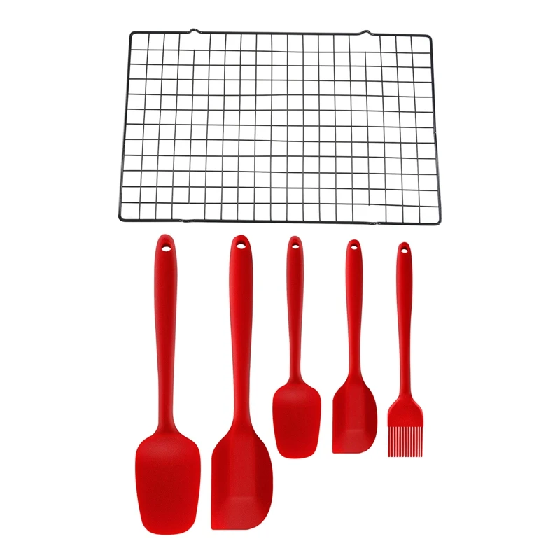 1Pc Carbon Steel Non-Stick Cooling Rack Cooling Grid Baking Tray & 5 Pcs Non-Stick Heat Resistant Silica Gel Spatula Set
1Pc Carbon Steel Non-Stick Cooling Rack Cooling Grid Baking Tray & 5 Pcs Non-Stick Heat Resistant Silica Gel Spatula Set