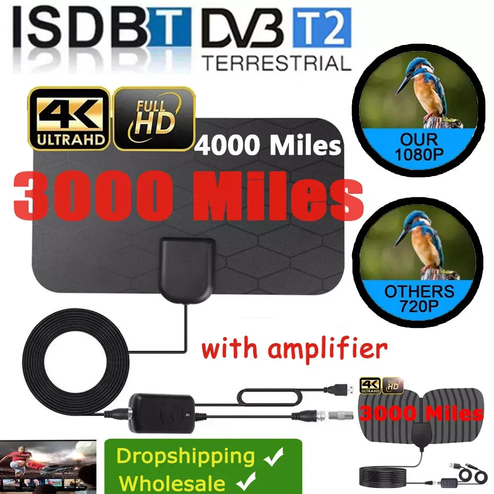 Новинка цифровая ТВ-антенна DVB-T2 3000 миль 8K для помещений с усилителем 1080P антенна для автомобиля RV travel smart TV
Новинка цифровая ТВ-антенна DVB-T2 3000 миль 8K для помещений с усилителем 1080P антенна для автомобиля RV travel smart TV