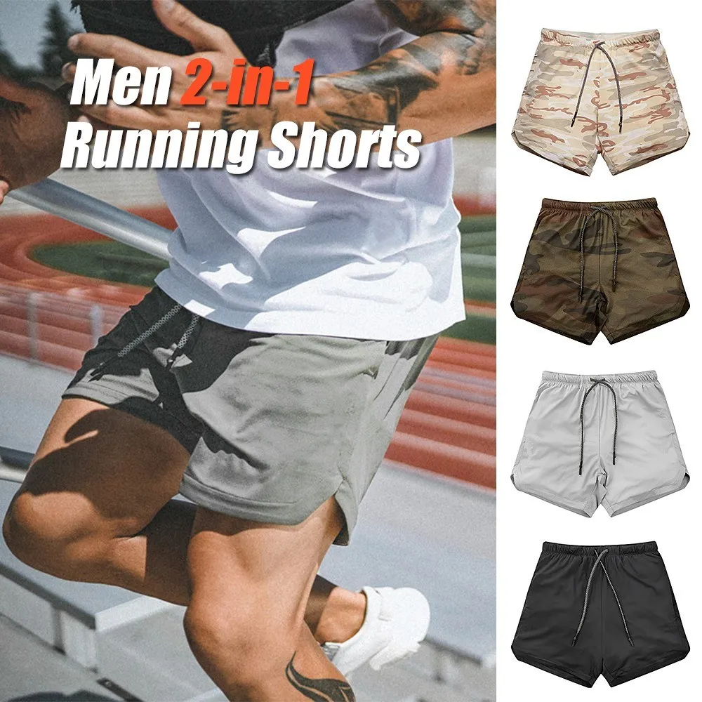 Men 2 in 1 Running Shorts Quick Drying Gym Training Cycling Workout Active Shorts with 4 Pockets
Men 2 in 1 Running Shorts Quick Drying Gym Training Cycling Workout Active Shorts with 4 Pockets