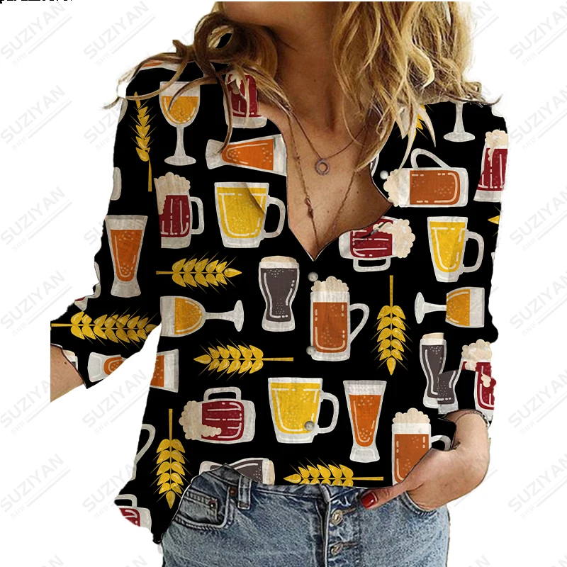 2023 Women's Spring/Summer New Long Sleeve Shirt Skull 3D Printing Hot Selling Women's Polo Collar Single breasted Casual Top
2023 Women's Spring/Summer New Long Sleeve Shirt Skull 3D Printing Hot Selling Women's Polo Collar Single breasted Casual Top