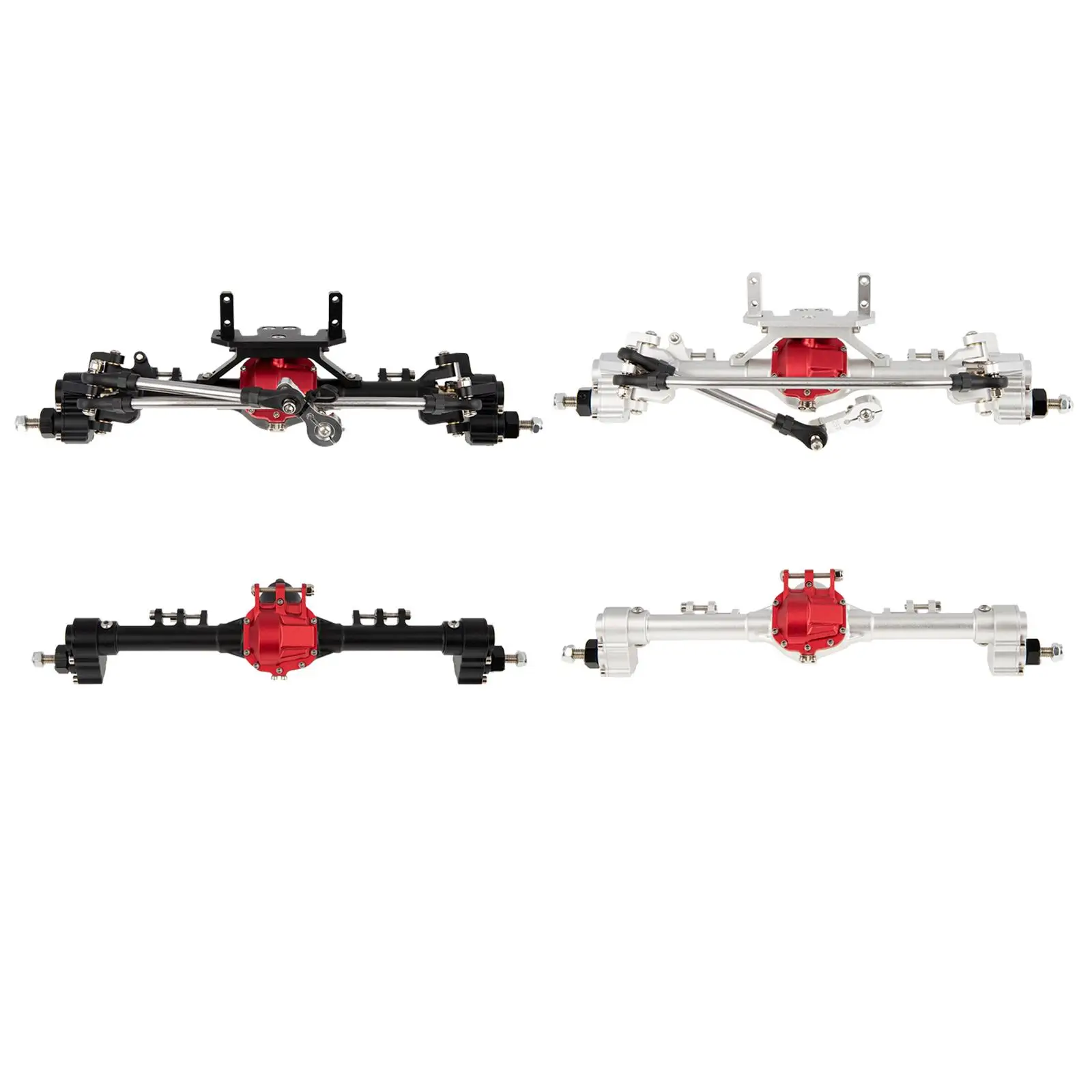 

Aluminum Alloy Front Rear Axle Set 1/10 Scale Replacement Install for Axial SCX10 DIY Model Buggy RC Hobby Car Trucks