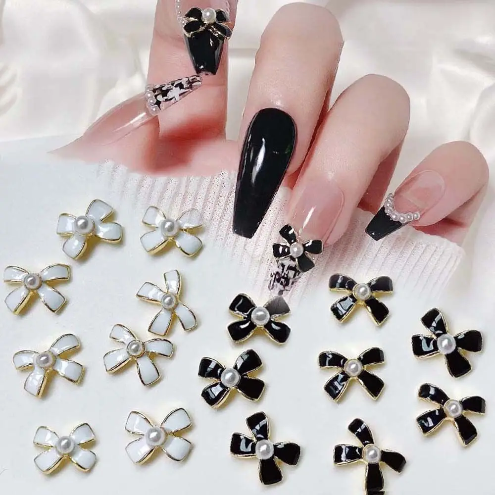 Black White French Chic Nail Charms Pearls Camellia Bow Bear Nail Figures Elegant Metal Nail Parts Manicure Nail Accessories
Black White French Chic Nail Charms Pearls Camellia Bow Bear Nail Figures Elegant Metal Nail Parts Manicure Nail Accessories