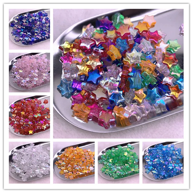 New 50pcs 11mm Transparent AB Five-pointed Star Acrylic Beads Loose Spacer Beads for Jewelry Making DIY Bracelet Accessories
New 50pcs 11mm Transparent AB Five-pointed Star Acrylic Beads Loose Spacer Beads for Jewelry Making DIY Bracelet Accessories