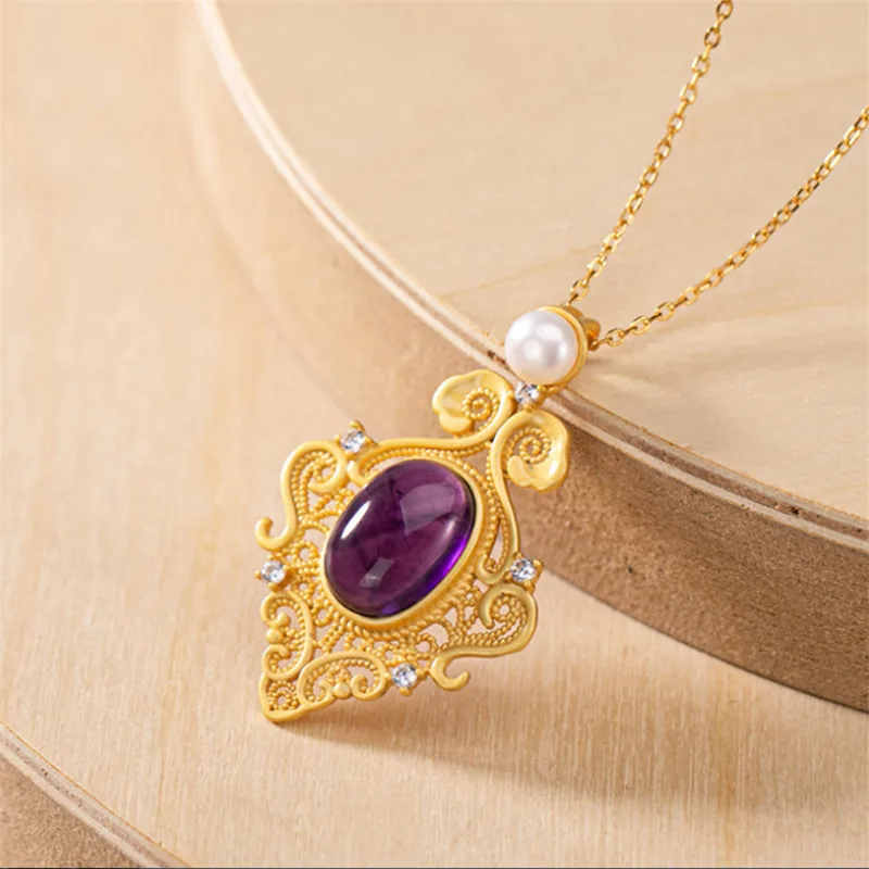 Uglyless Luxury Palace Hollow Filigreed Flowers Pendants Necklaces for Women Natural Agate Pearls Pendants + Chains 925 Silver
Uglyless Luxury Palace Hollow Filigreed Flowers Pendants Necklaces for Women Natural Agate Pearls Pendants + Chains 925 Silver