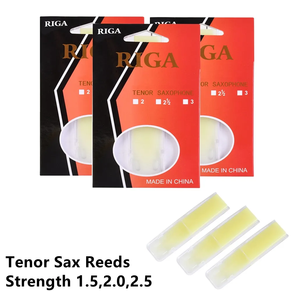 3-pack Tenor Sax Reeds Resin Reeds Strength 1.5,2.0,2.5 Tenor Saxophone Accessories Parts Replacement Resin Reeds
3-pack Tenor Sax Reeds Resin Reeds Strength 1.5,2.0,2.5 Tenor Saxophone Accessories Parts Replacement Resin Reeds