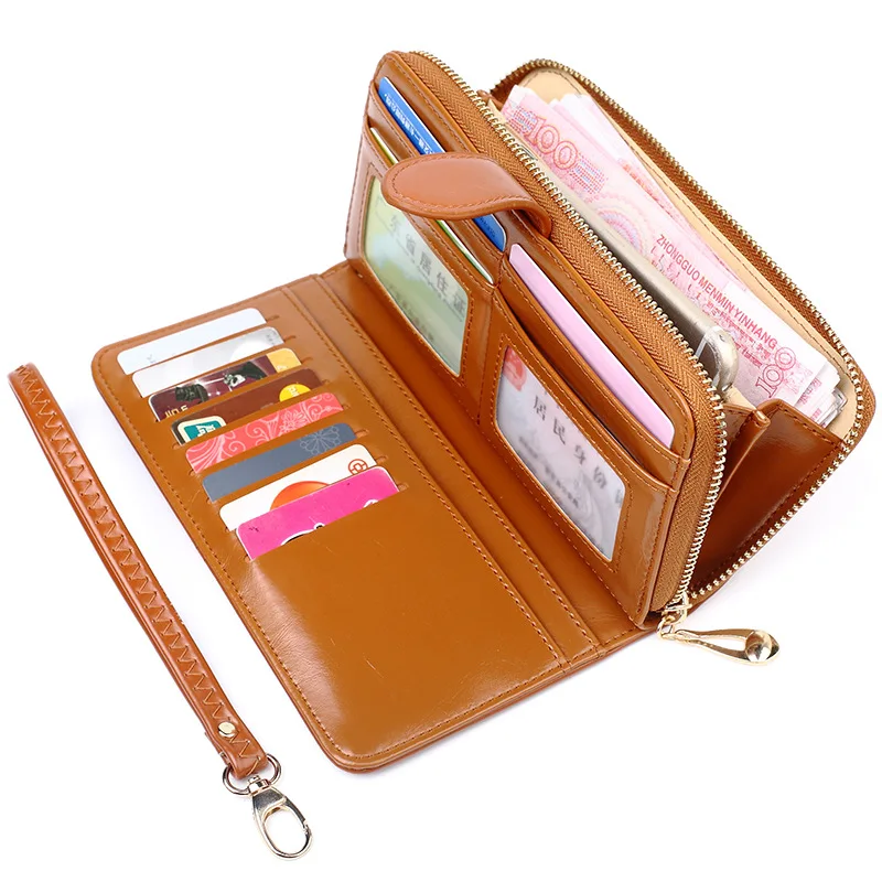 Women's Leather RFID Zip Around Wallet Clutch with Wristlet Strap Purses Fashion Women's Wallet Money Coin Holder Female Purse
Women's Leather RFID Zip Around Wallet Clutch with Wristlet Strap Purses Fashion Women's Wallet Money Coin Holder Female Purse