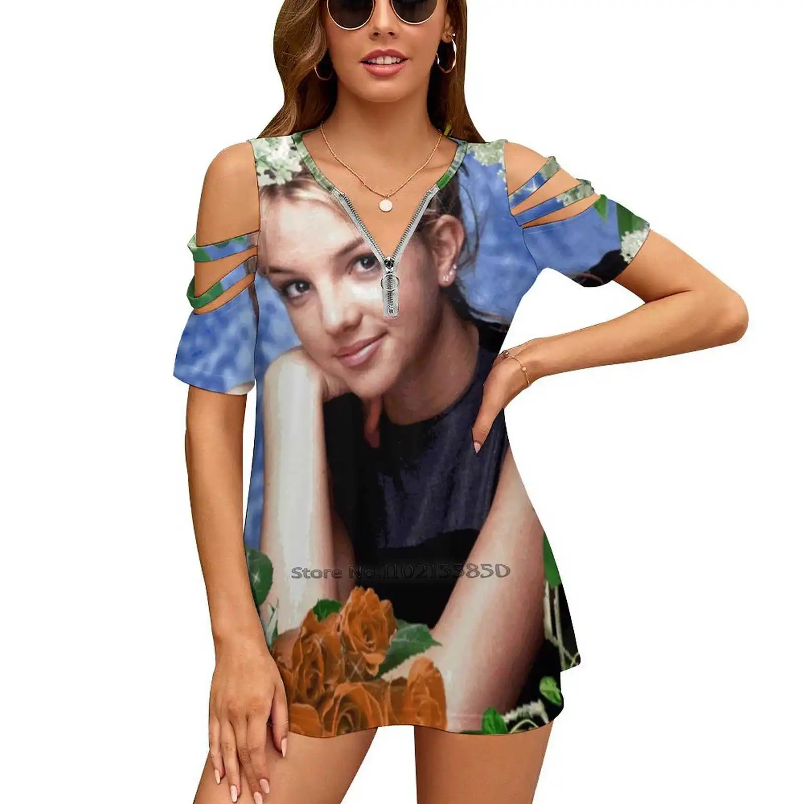 Brit Fan Art Women'S Clothing V-Neck Tops Zipper Tee Ladies Casual Sexy T-Shirt Aesthetic Aesthetic Aesthetic Case Aesthetic
Brit Fan Art Women'S Clothing V-Neck Tops Zipper Tee Ladies Casual Sexy T-Shirt Aesthetic Aesthetic Aesthetic Case Aesthetic