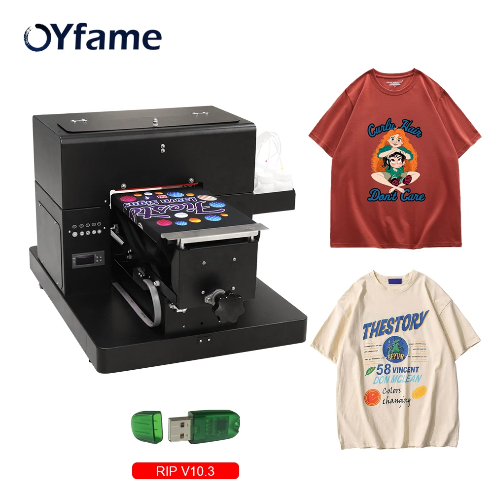 OYfame A4 DTG Printer A4 Flatbed printer For t shirt printing machine print on dark and ligh tshirt with free printing software
OYfame A4 DTG Printer A4 Flatbed printer For t shirt printing machine print on dark and ligh tshirt with free printing software