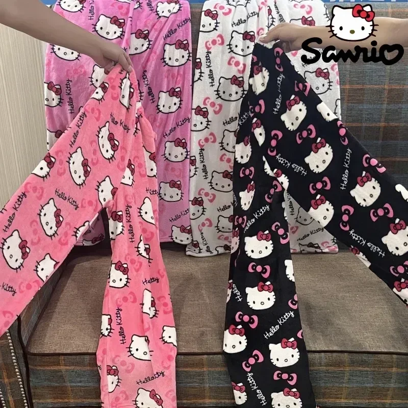 Фланелевые пижамные штаны Hello Kitty, женская пижама Hello Kitty, осенне-зимние пушистые пижамные штаны, бархатные брюки кораллового цвета, рождественские подарки
Фланелевые пижамные штаны Hello Kitty, женская пижама Hello Kitty, осенне-зимние пушистые пижамные штаны, бархатные брюки кораллового цвета, рождественские подарки