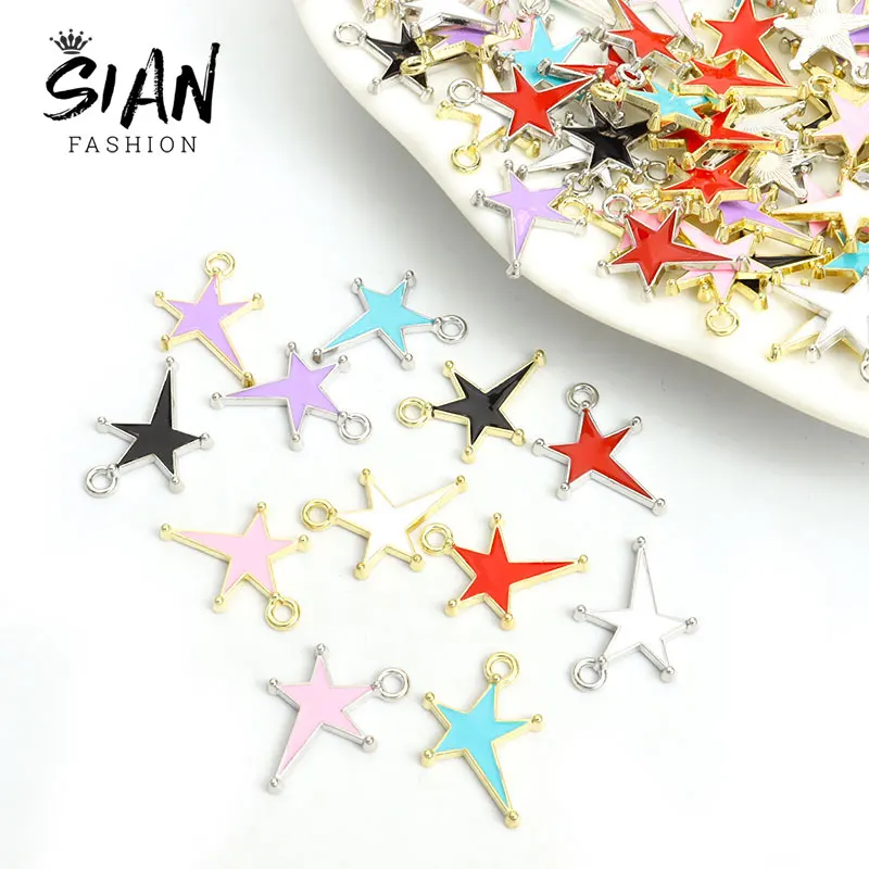 20pcs Funny Irregular Star Enamel Charms Drop Oil Cartoon Pendant Charm Handmade Necklace Accessories DIY Jewelry Making Crafts
20pcs Funny Irregular Star Enamel Charms Drop Oil Cartoon Pendant Charm Handmade Necklace Accessories DIY Jewelry Making Crafts