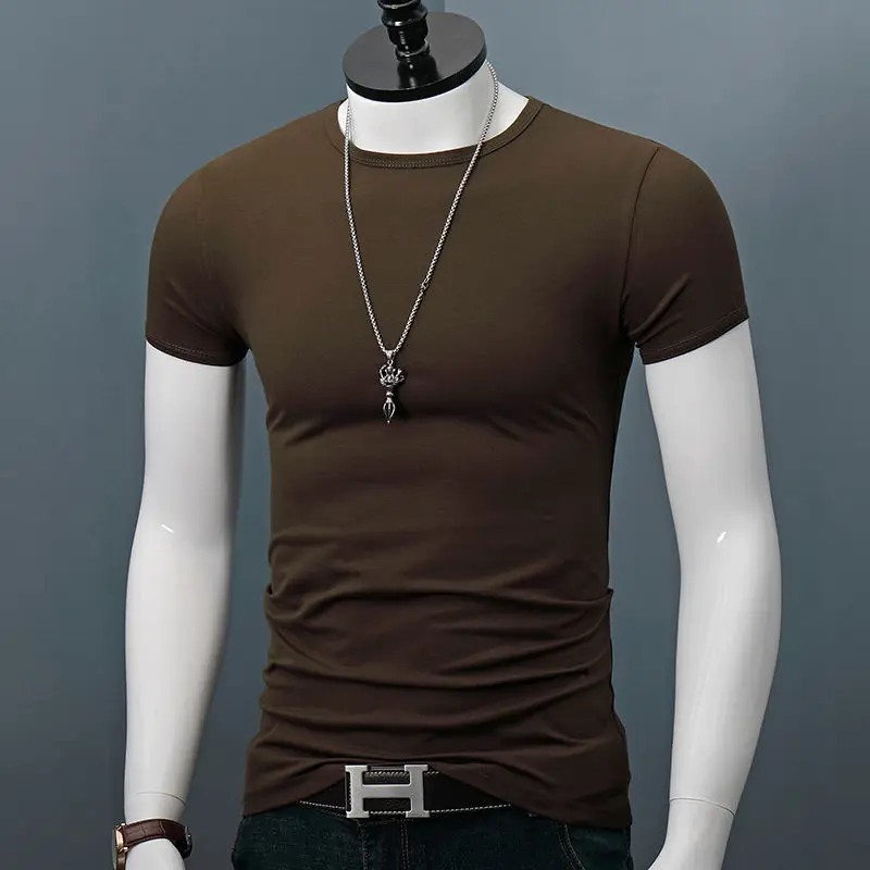 2022 Summer Fashion Men's T Shirt Pure Color Short Sleeved T-Shirt Male Round Neck Tops Men Casual Cotton Bottoming Shirt P75
2022 Summer Fashion Men's T Shirt Pure Color Short Sleeved T-Shirt Male Round Neck Tops Men Casual Cotton Bottoming Shirt P75