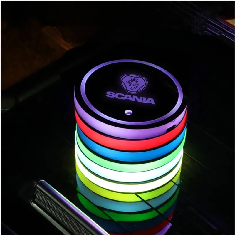 Car LED Coaster 7 Colors Luminous RGB Light Pad Coaster Decoration For Saab Scania 9-3 9-5 900 R620 R470 Atmosphere Lamps
Car LED Coaster 7 Colors Luminous RGB Light Pad Coaster Decoration For Saab Scania 9-3 9-5 900 R620 R470 Atmosphere Lamps