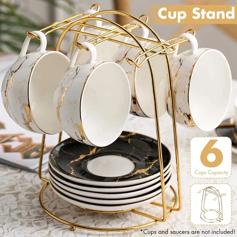 Nordic Home Kitchen Tabletop Coffee Mug Holder 6 Cups Stand Gold Metal Cups Holders Rack Drain Organizer Rack
Nordic Home Kitchen Tabletop Coffee Mug Holder 6 Cups Stand Gold Metal Cups Holders Rack Drain Organizer Rack