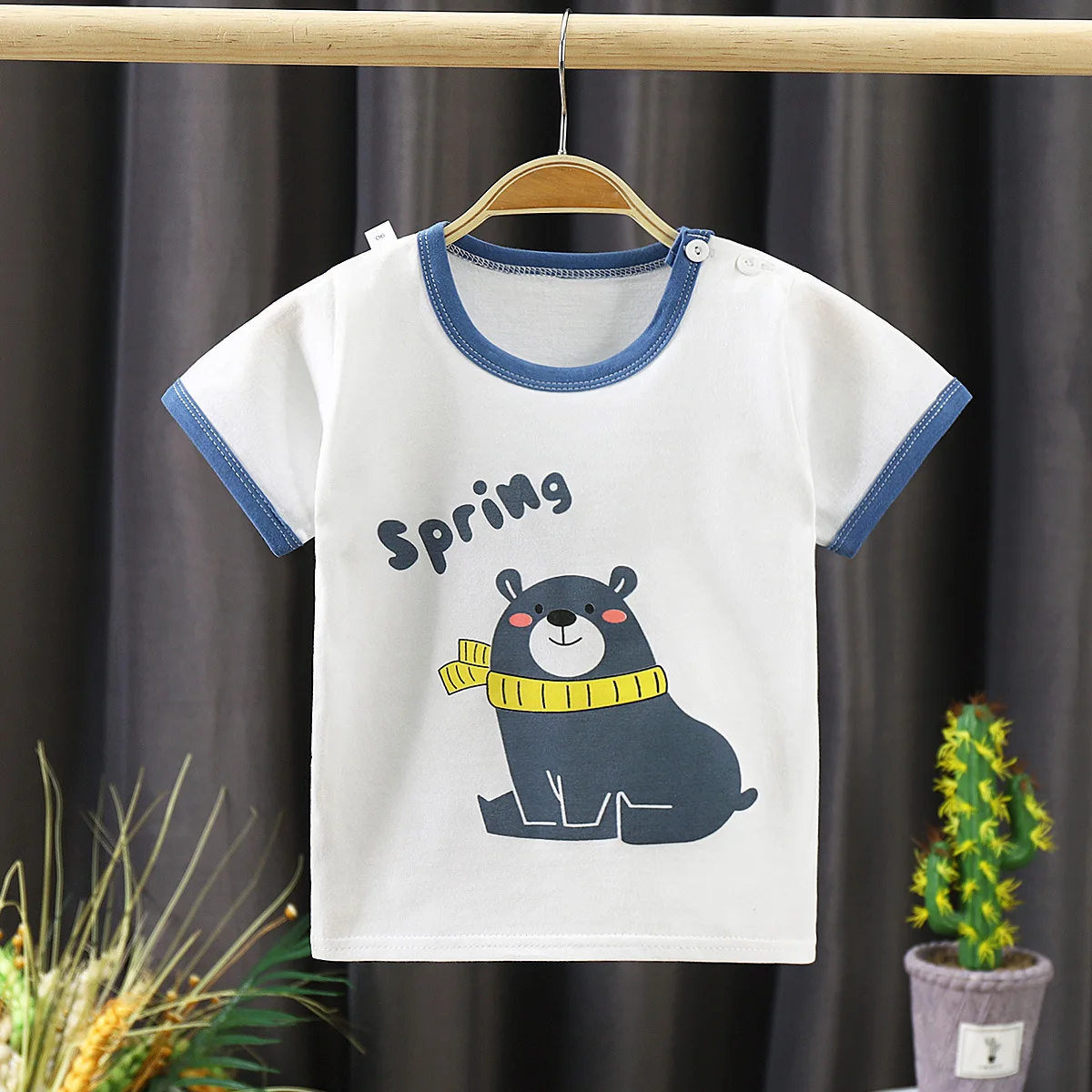 Summer Bear Pattern Short Sleeve Children's T-shirt Cotton Baby Boy's Top Little Girl's Thin Casual Clothes
Summer Bear Pattern Short Sleeve Children's T-shirt Cotton Baby Boy's Top Little Girl's Thin Casual Clothes