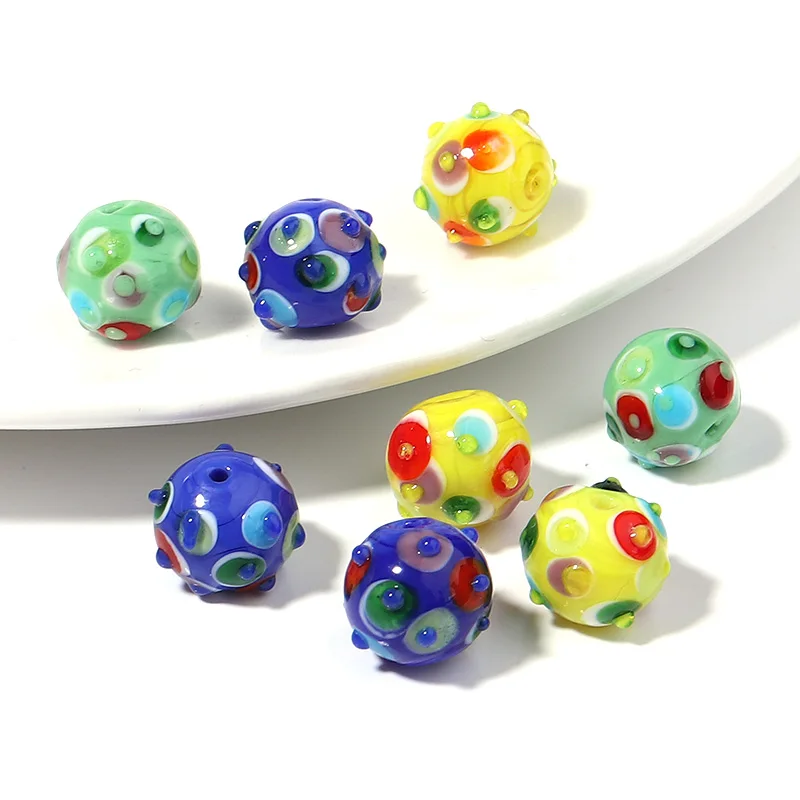 10pcs/Lot Colored Lampwork Mixed Color Round Ornament Beads Loose Beads For Making Diy Bracelet Necklace Ornament Accessories
10pcs/Lot Colored Lampwork Mixed Color Round Ornament Beads Loose Beads For Making Diy Bracelet Necklace Ornament Accessories