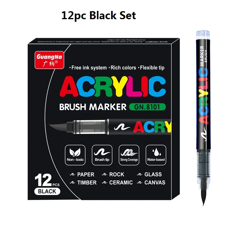 Guangna Акриловые маркеры, набор из 36 цветов
Guangna Акриловые маркеры, набор из 36 цветов