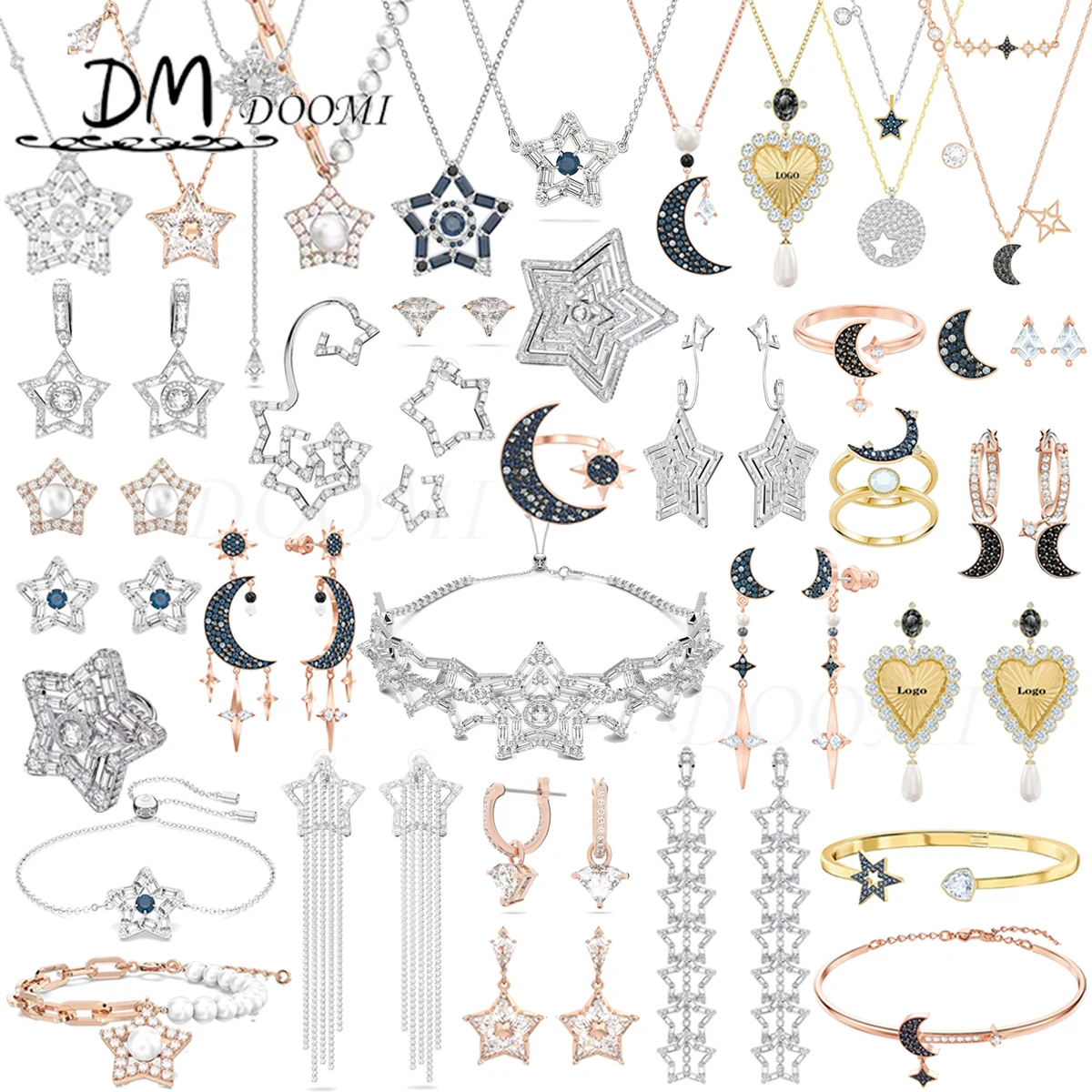 SWA 2023 New Fine Jewelry Sets Charming Blue Moon Silver Star Pendant Austrian Crystal High Quality Women's Earrings For Women
SWA 2023 New Fine Jewelry Sets Charming Blue Moon Silver Star Pendant Austrian Crystal High Quality Women's Earrings For Women