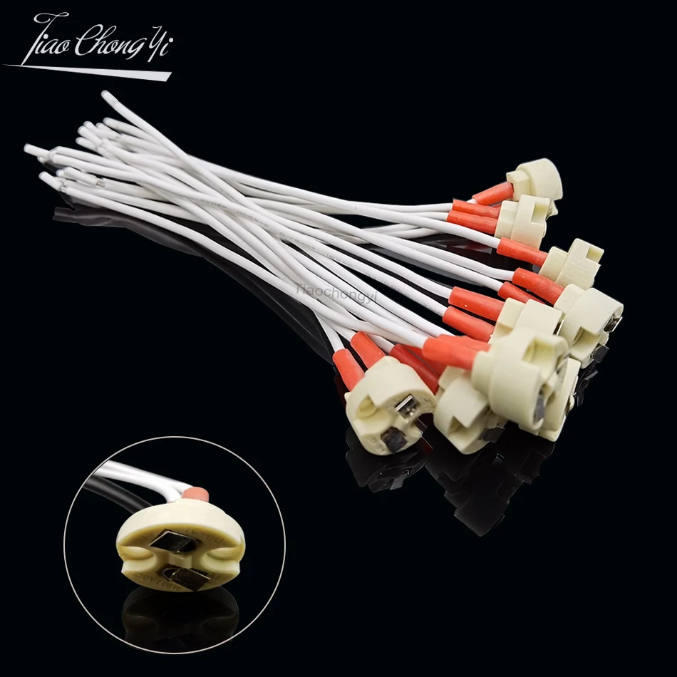 MR16 Lamp Base Ceramic Socket Base with High Quality Silicone Cable for LED and Halogen Lamps MR11 G4 G5.3 GY6.35 Accessory Plug
MR16 Lamp Base Ceramic Socket Base with High Quality Silicone Cable for LED and Halogen Lamps MR11 G4 G5.3 GY6.35 Accessory Plug