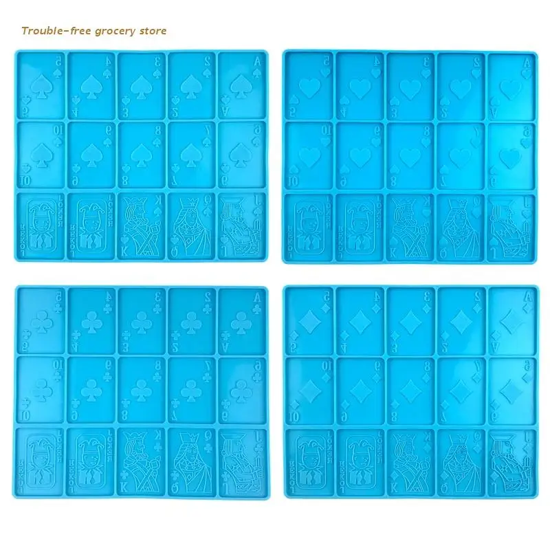 

Playing Card Epoxy Resin Molds Large Divination Silicone Moulds for DIY Resin Craft Pendant Jewelry Game Playing Cards