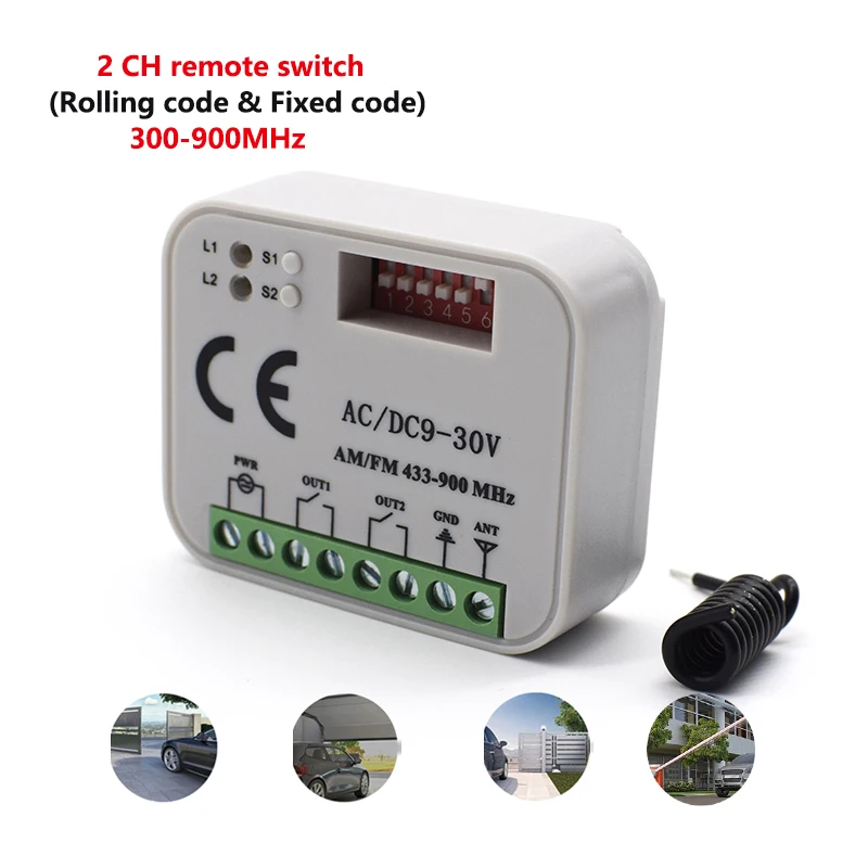 2 Channel Garage Remote Control Receiver 300-900mhz Rolling Code Fixed Code Multi-Frequency Universal Door Gate Receiver Switch
2 Channel Garage Remote Control Receiver 300-900mhz Rolling Code Fixed Code Multi-Frequency Universal Door Gate Receiver Switch