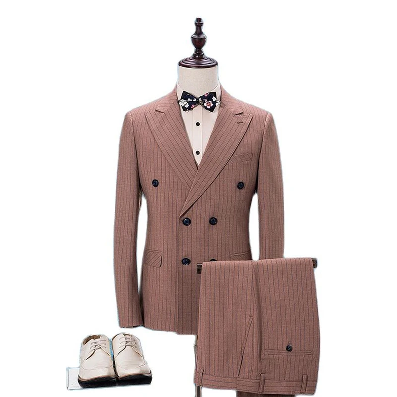 Double Breasted Notch Lapel Vertical Stripe Smart Casual Wedding Business Ca Jacket Pants In Stocks Blazer Vest Men Suits
Double Breasted Notch Lapel Vertical Stripe Smart Casual Wedding Business Ca Jacket Pants In Stocks Blazer Vest Men Suits