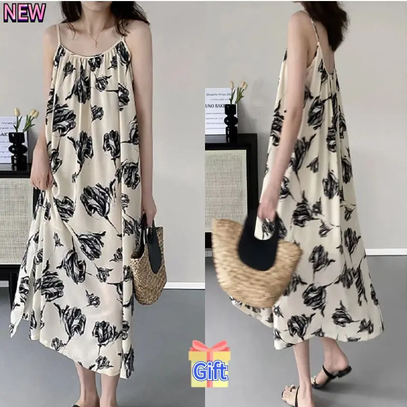 Women's Summer Dress 2022 Korean Style Ink Print Slip Strap Long Dresses Harajuku Boho Sundress One Piece Sleeveless Beach Slim
Women's Summer Dress 2022 Korean Style Ink Print Slip Strap Long Dresses Harajuku Boho Sundress One Piece Sleeveless Beach Slim