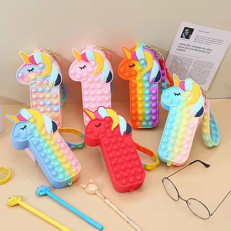 Kawaii Primary School Stationery Case DIY Unicorn Silicone Bag Creative Children's Pencil Case Office Stationery For Students
Kawaii Primary School Stationery Case DIY Unicorn Silicone Bag Creative Children's Pencil Case Office Stationery For Students