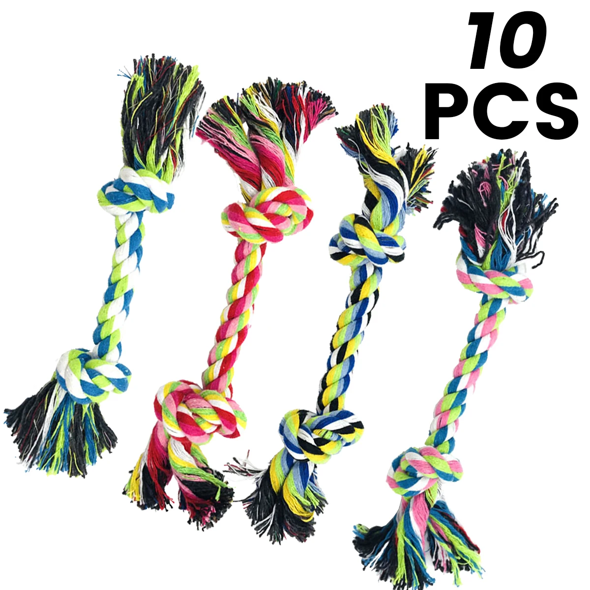 10 Pack Puppy Rope Toys for Dogs Cotton Rope Dog Toys Double Knot Bite Rope Pet Toys Dental Cleaning Chew Toys Anxiety Relief
10 Pack Puppy Rope Toys for Dogs Cotton Rope Dog Toys Double Knot Bite Rope Pet Toys Dental Cleaning Chew Toys Anxiety Relief