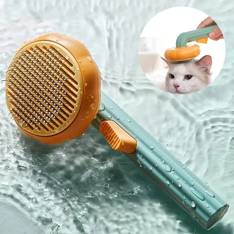 Pumpkin Pet Brush Self Cleaning Slicker Brush for Shedding Dog Cat Grooming Comb Removes Loose Underlayers and Tangled Hair Tool
Pumpkin Pet Brush Self Cleaning Slicker Brush for Shedding Dog Cat Grooming Comb Removes Loose Underlayers and Tangled Hair Tool