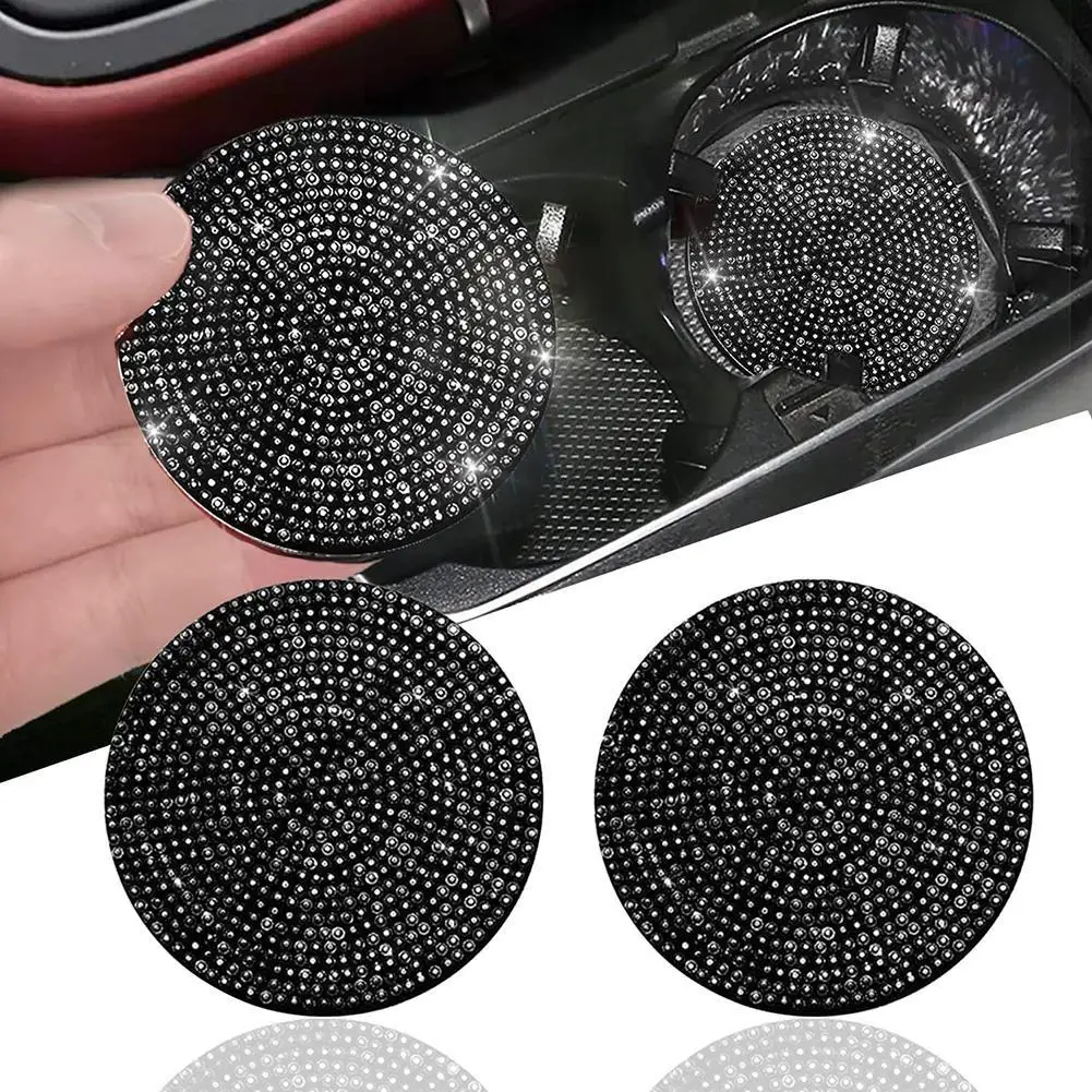 2 Pcs Bling Diamond Car Coasters Round Silicone Non-slip Cup Holder Pad Heat Insulation Mat Interior Supplies
2 Pcs Bling Diamond Car Coasters Round Silicone Non-slip Cup Holder Pad Heat Insulation Mat Interior Supplies