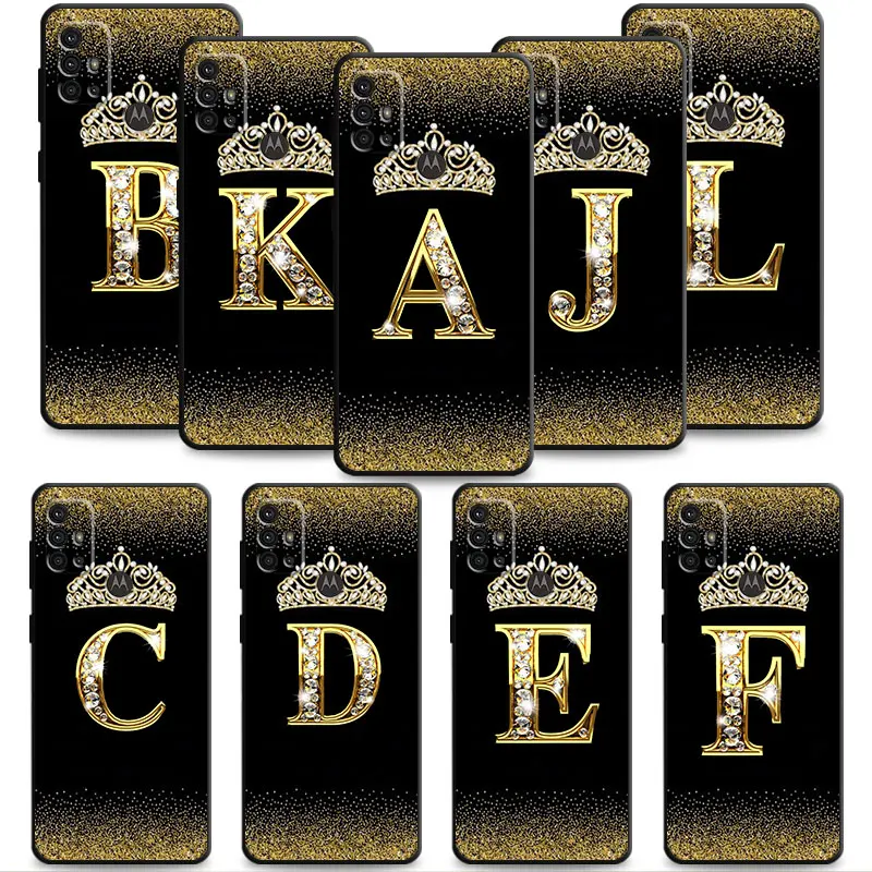 For Motorola Edge 20 Lite One Fusion G30 G60 G9 Play G22 G200 5G G31 G9 Plus G60s Cover Gold Powder Crown Initial Letter ABC
For Motorola Edge 20 Lite One Fusion G30 G60 G9 Play G22 G200 5G G31 G9 Plus G60s Cover Gold Powder Crown Initial Letter ABC