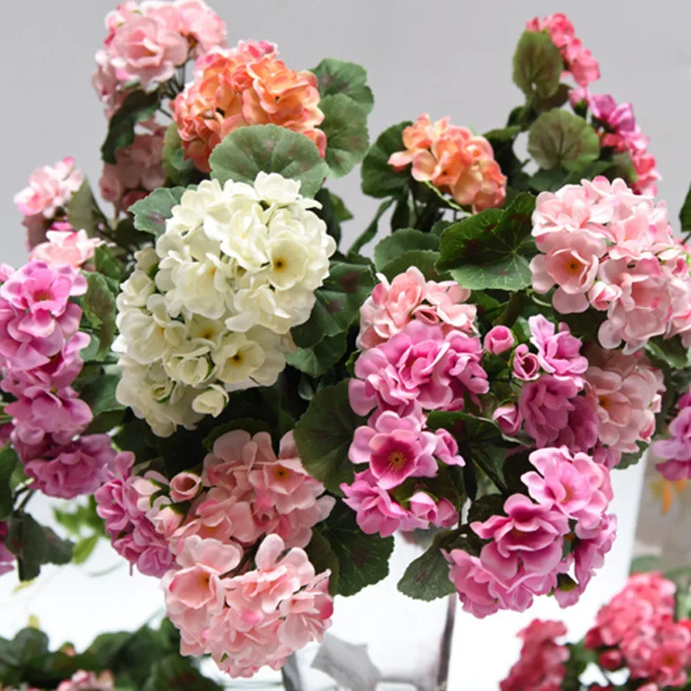 1PCS Artificial Flower Geranium Red Pink Flowers Plant Artificial Plants Silk Cloth+plastic+iron Wire For Garden Accessories
1PCS Artificial Flower Geranium Red Pink Flowers Plant Artificial Plants Silk Cloth+plastic+iron Wire For Garden Accessories