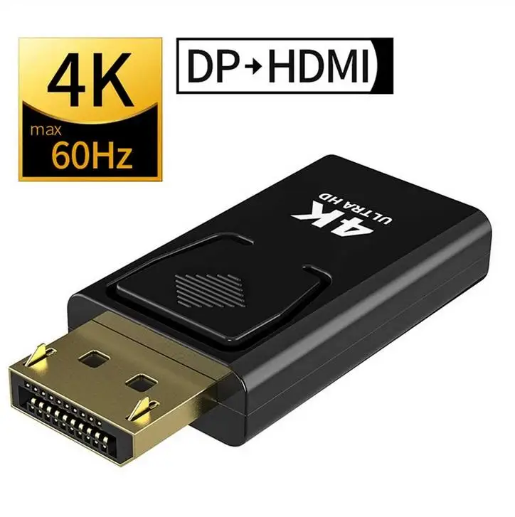 

Переходник DP в HDMI-совместимый с макс. 4K 60 Гц, переходник Displayport «штырь-гнездо», кабель-конвертер, адаптер DisplayPort для ПК, ТВ-проектора