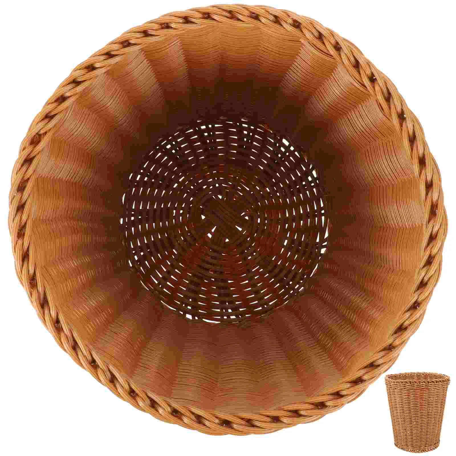 Rattan Trash Can Household Storage Basket Multi-function Sundries Woven Plastic Container
Rattan Trash Can Household Storage Basket Multi-function Sundries Woven Plastic Container
