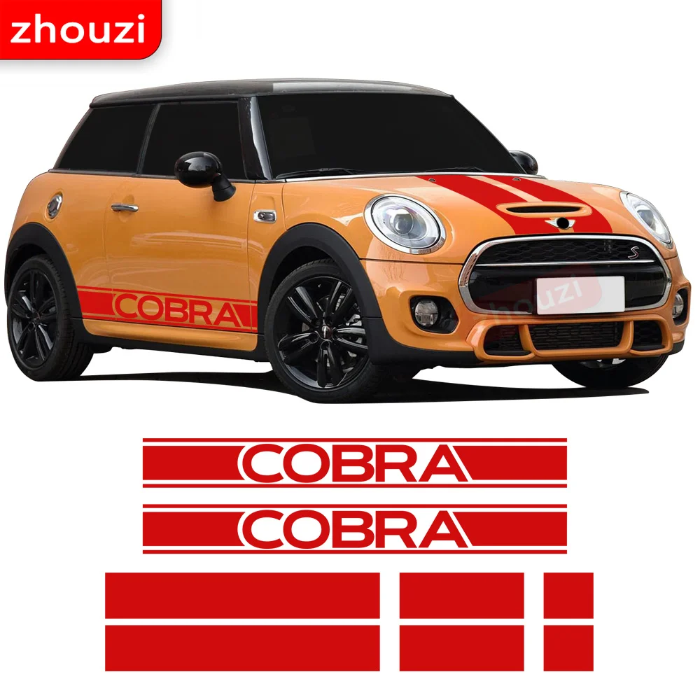 Bonnet Hood Trunk Rear Side Skirt Racing Stripes Vinyl Decal Stickers For Mini Cooper Cobra R50 R53 R56 F56 3-Door Hatchback
Bonnet Hood Trunk Rear Side Skirt Racing Stripes Vinyl Decal Stickers For Mini Cooper Cobra R50 R53 R56 F56 3-Door Hatchback