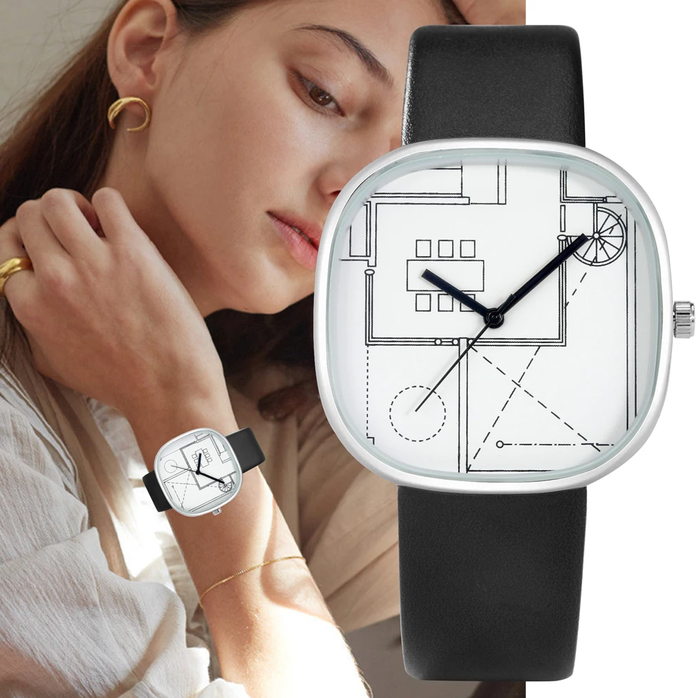 Simple Watch for Girl with Pattern Pu Strap Stainless Steel Case Quartz Women Watches Birthday Gift for Classmate Female Friend
Simple Watch for Girl with Pattern Pu Strap Stainless Steel Case Quartz Women Watches Birthday Gift for Classmate Female Friend