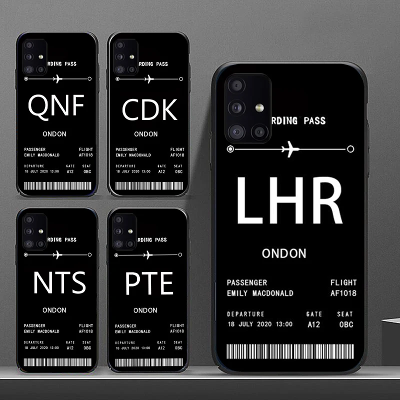 Personalised Plane Ticket Phone Case For Samsung A31 A32 A50 A51 A52 A71 A20E A20S S9 S10 S20 Plus note 20 ultra S21 S22 ultra
Personalised Plane Ticket Phone Case For Samsung A31 A32 A50 A51 A52 A71 A20E A20S S9 S10 S20 Plus note 20 ultra S21 S22 ultra
