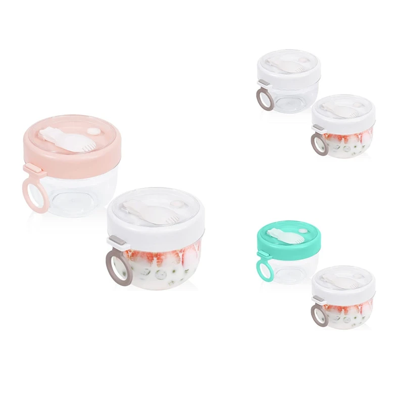 Overnight Oat Containers With Lid And Spoons 2PCS, 20Oz Portable Plastic Yogurt Jars,Leak-Proof Dessert Cups
Overnight Oat Containers With Lid And Spoons 2PCS, 20Oz Portable Plastic Yogurt Jars,Leak-Proof Dessert Cups