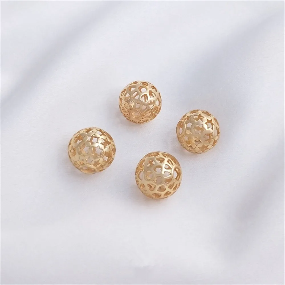 14K Gold Filled Plated Seiko heart five-pointed star hollow ball scattered beads DIY jewelry bracelet beads
14K Gold Filled Plated Seiko heart five-pointed star hollow ball scattered beads DIY jewelry bracelet beads