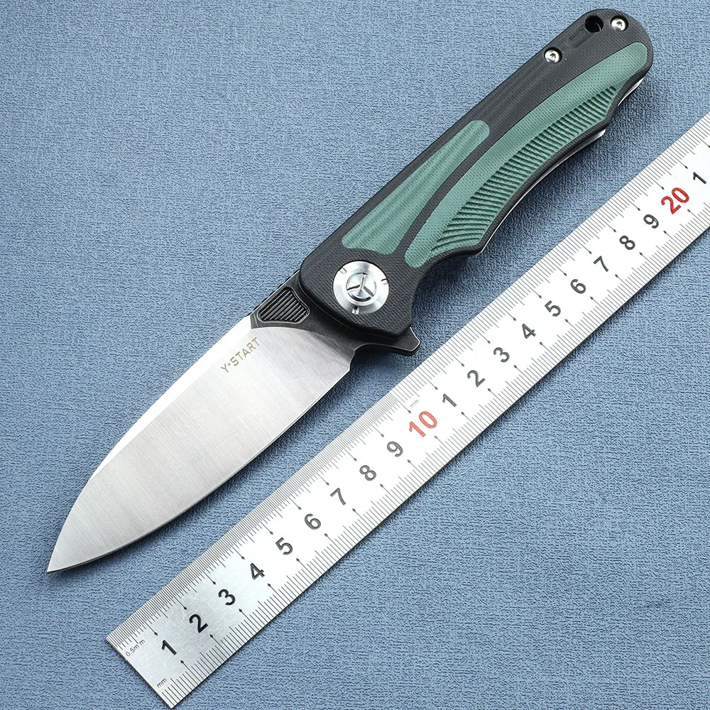 

Y-START LK5030 Folding Knife D2 Steel Blade Pocket Knife Fast Open Flipper G10 Handle Outdoor EDC Hunting Knives