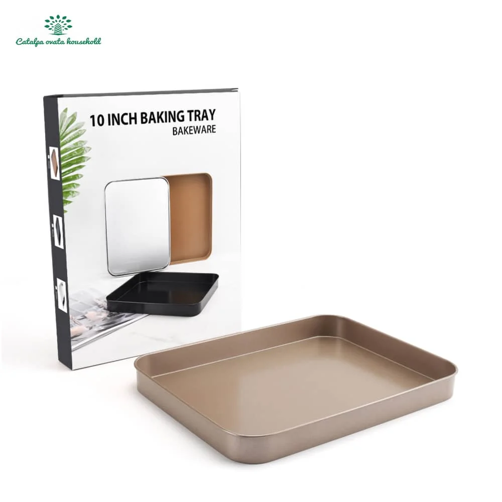 Straight Gold 10 Inch Carbon Steel Non-stick Baking Cake Baking Pan Rectangular Baking Pan
Straight Gold 10 Inch Carbon Steel Non-stick Baking Cake Baking Pan Rectangular Baking Pan