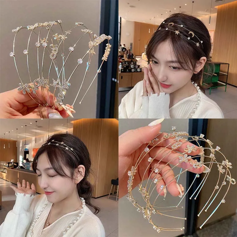 2022 Women Rhinestone Headband Shine Star Hairband Girls All-match Metal Hairpin Headwear Jewelry Hairstyle Accessories ободок
2022 Women Rhinestone Headband Shine Star Hairband Girls All-match Metal Hairpin Headwear Jewelry Hairstyle Accessories ободок