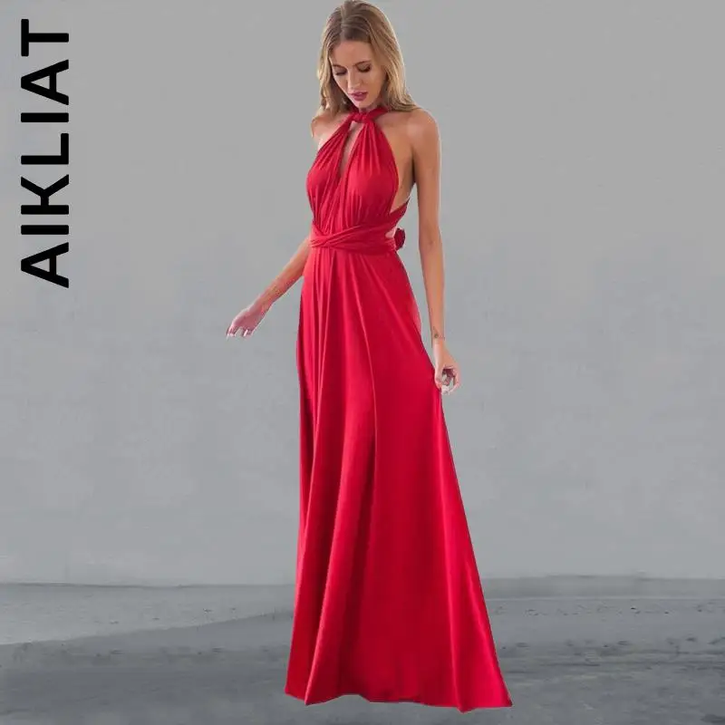 Aikliat Women Dress New Slim Dresses For Women Multiway Wrap Convertible Boho Maxi Club Red Dress Basic Vestidos Dress Woman
Aikliat Women Dress New Slim Dresses For Women Multiway Wrap Convertible Boho Maxi Club Red Dress Basic Vestidos Dress Woman