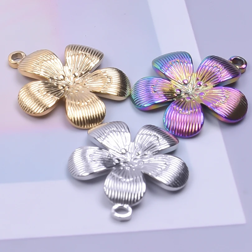 3pcs Mix Flower Pendant Charms For Jewelry Making Bulk Stainless Steel Charm Fit Necklace Earrings Fashion DIY Women Accessories
3pcs Mix Flower Pendant Charms For Jewelry Making Bulk Stainless Steel Charm Fit Necklace Earrings Fashion DIY Women Accessories