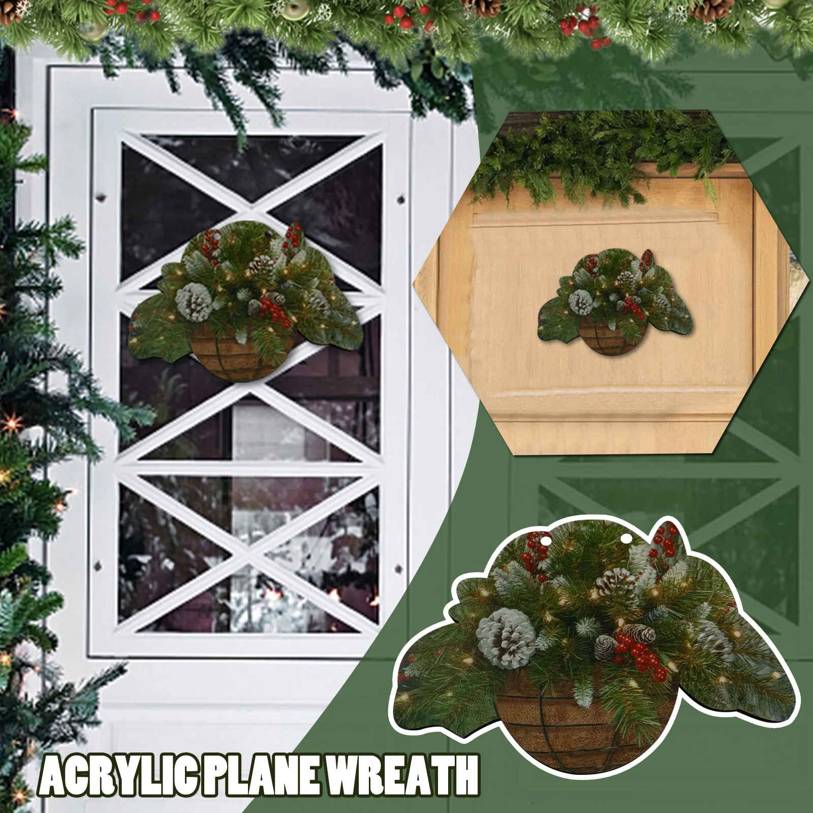 60 Inch Christmas Outdoor Wreath Door Acrylic Wall Wreath Window Glittering Indoor Outdoor Door Pantry Decorations for Wall
60 Inch Christmas Outdoor Wreath Door Acrylic Wall Wreath Window Glittering Indoor Outdoor Door Pantry Decorations for Wall
