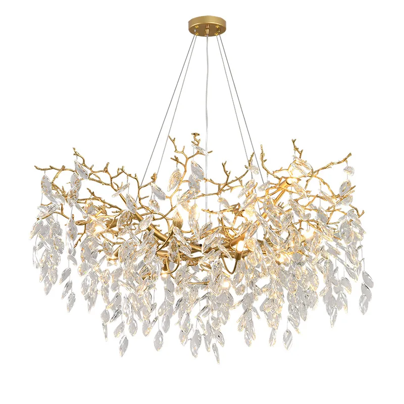 Europe Crystal Pendant Lights Parlor Study Master Bedroom LED Lighting Modern Lustre Home Decor Copper Body Warm/White Lights
Europe Crystal Pendant Lights Parlor Study Master Bedroom LED Lighting Modern Lustre Home Decor Copper Body Warm/White Lights