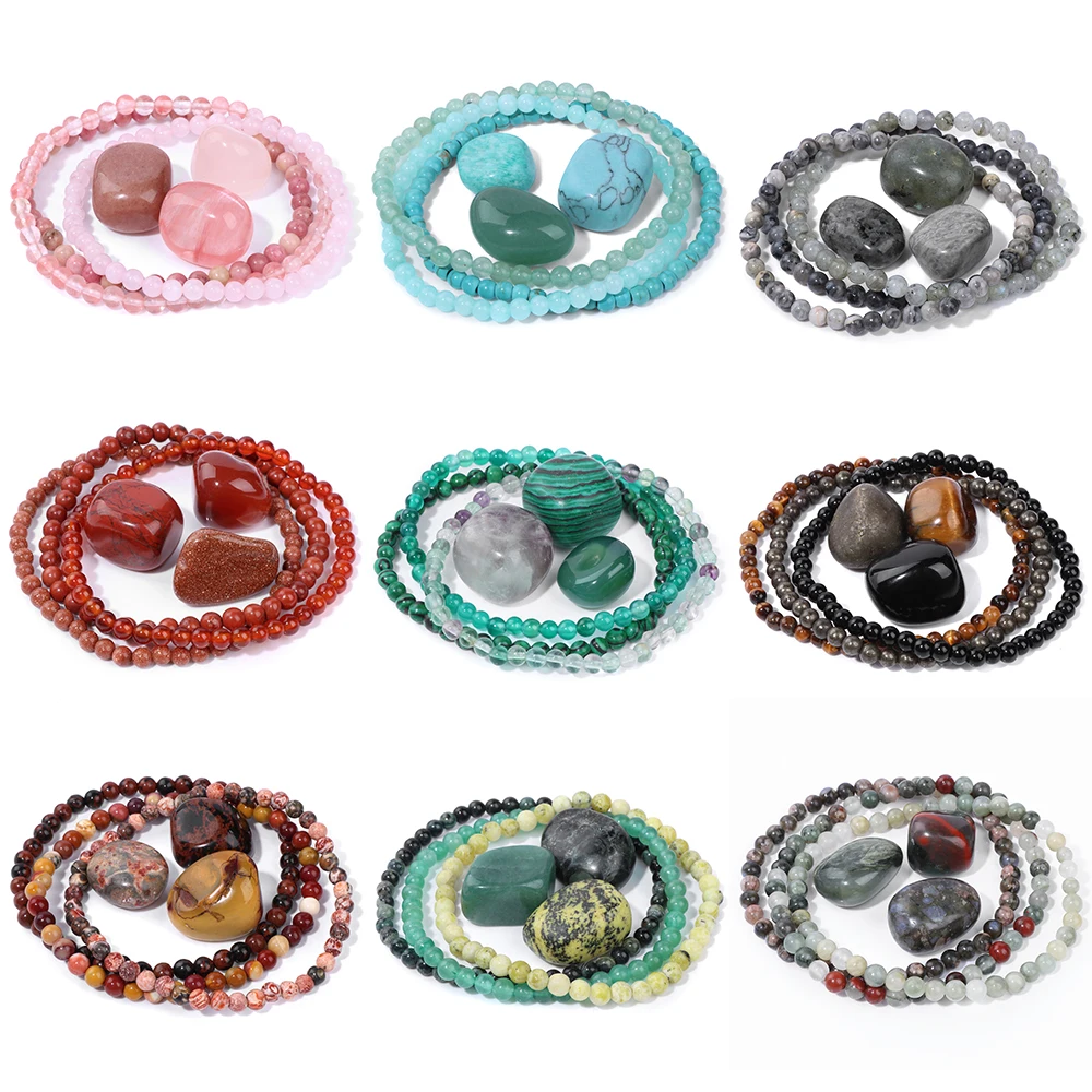 3pcs/lot Reiki Stone Beaded Bracelet for Men Women Raw Stone Natural Agat Tiger Eye Bracelets Set Energy Yoga Healing Jewelry
3pcs/lot Reiki Stone Beaded Bracelet for Men Women Raw Stone Natural Agat Tiger Eye Bracelets Set Energy Yoga Healing Jewelry